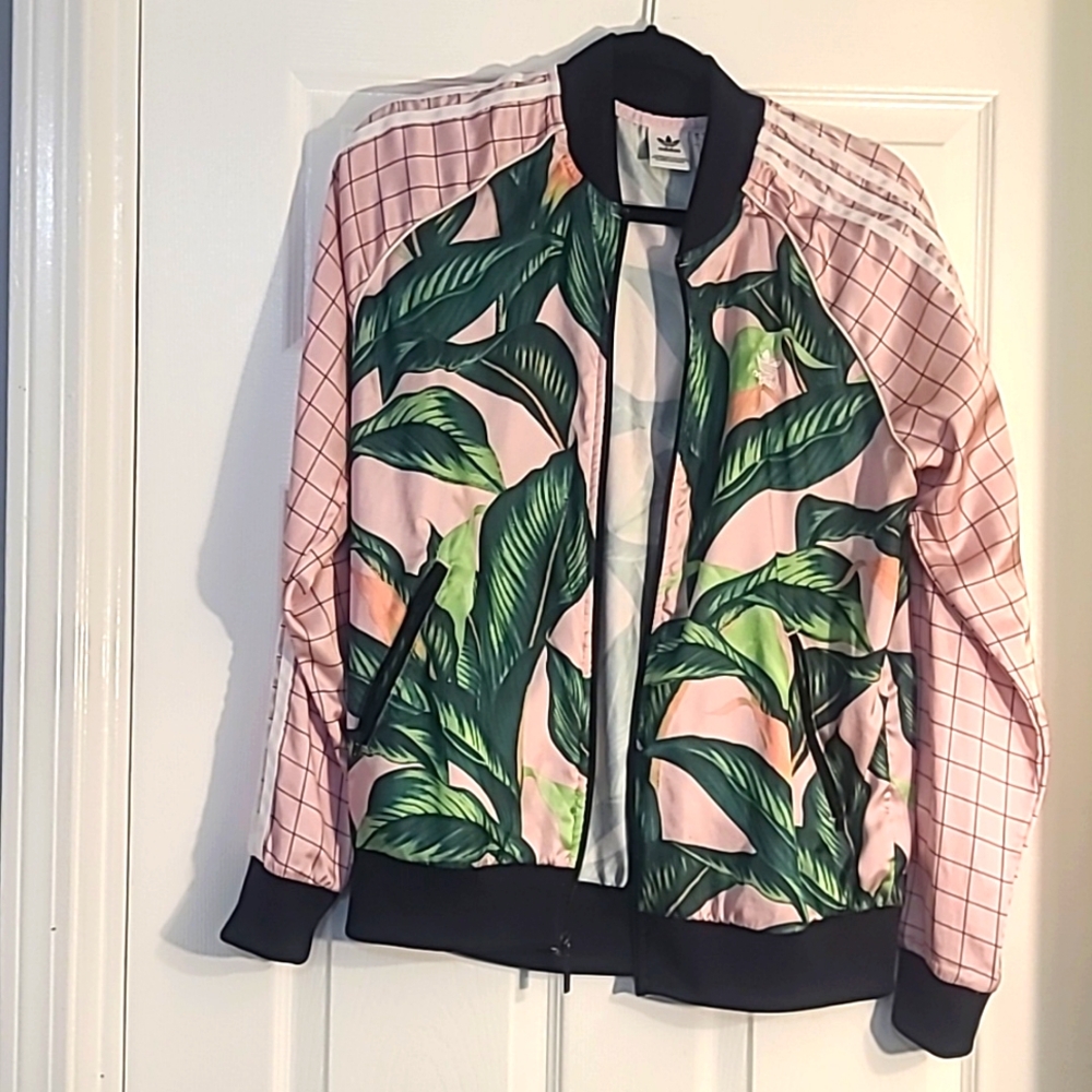 Adidas original farms superstar track top.